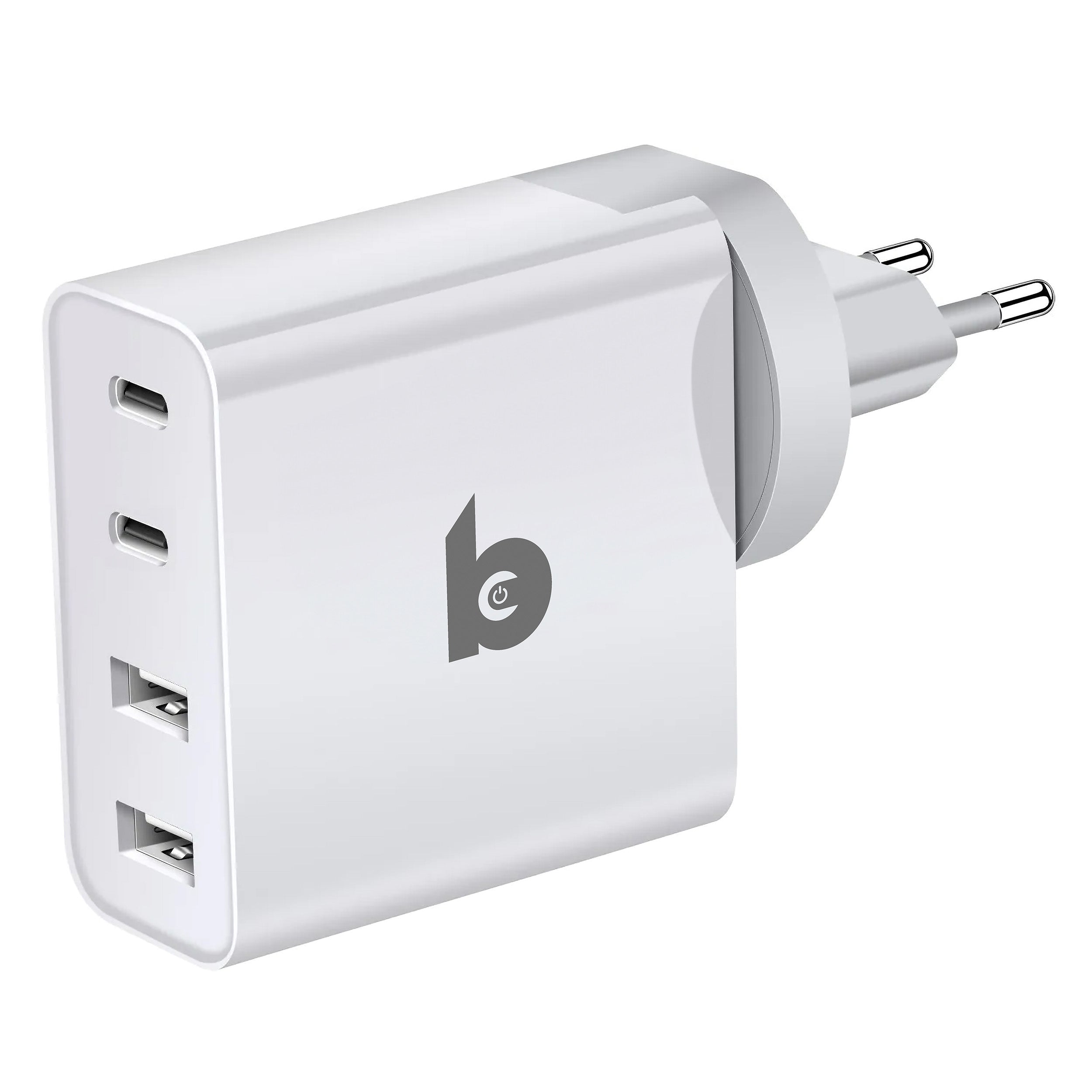 100 watt oplader en wereldstekker met 4 USB poorten - geschikt voor laptop apple macbook