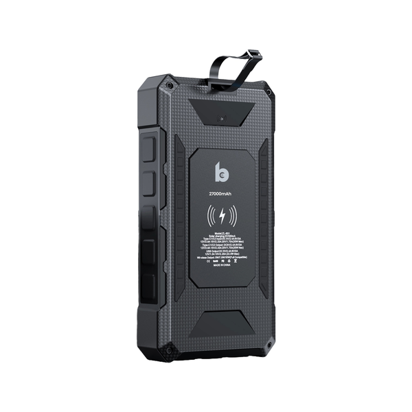 Banky solar powerbank 27.000 mAh 35W met zonnepaneel, draadloos laadvlak en zaklamp