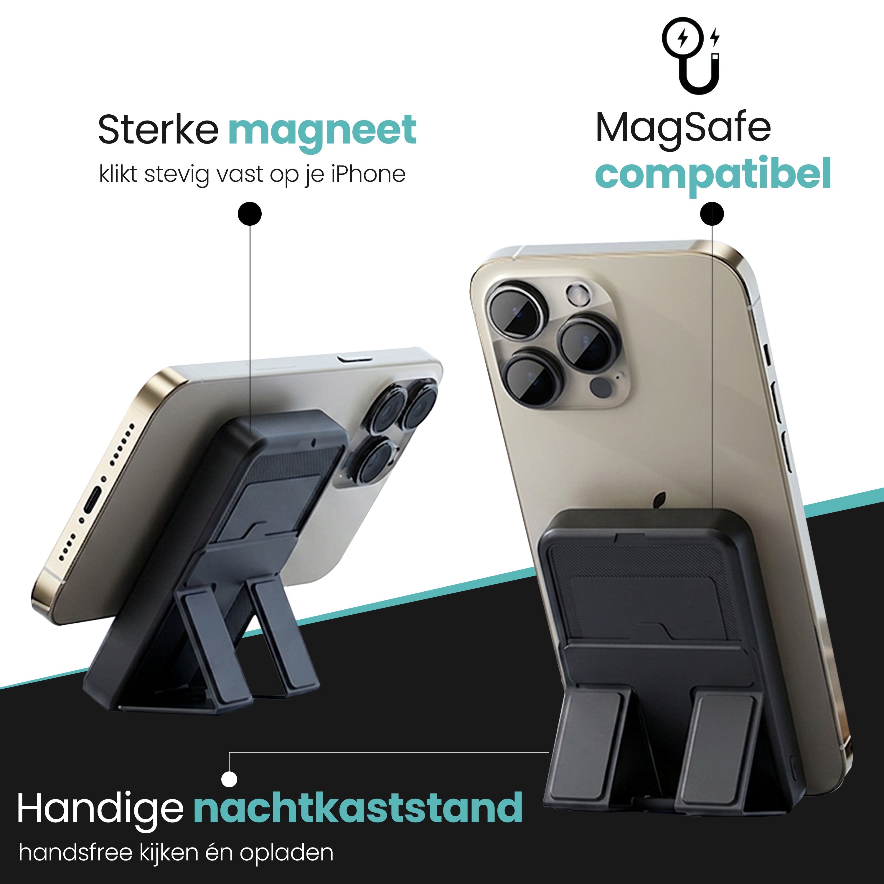 MagSafe Powerbank met nachtkaststand en sterke magneet