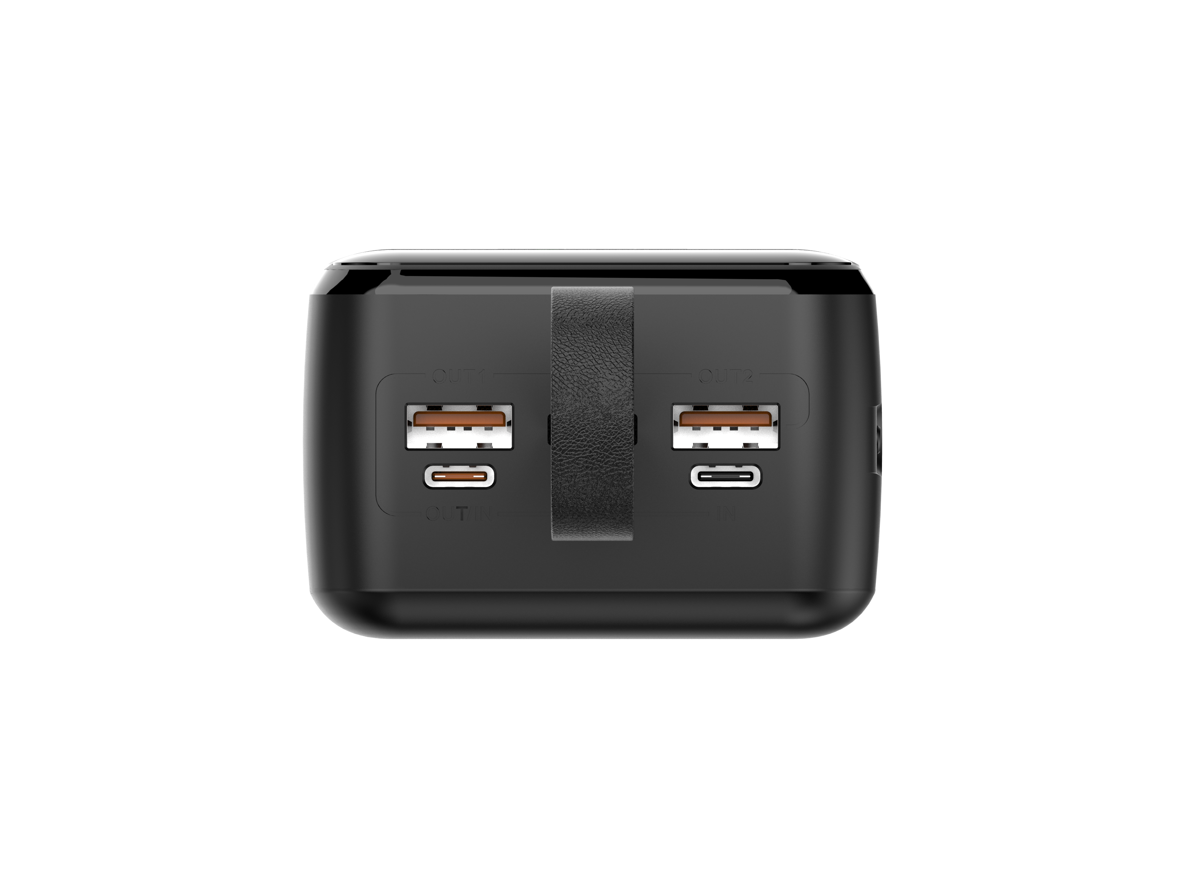 Laptop Powerbank 4 USB snellaad poorten en lus - geschikt als noodpakket