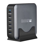 Banky 285W GaN laadstation op standaard met zes USB-C-poorten
