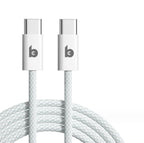 Banky 65W USB-C snellaadkabel in wit nylon