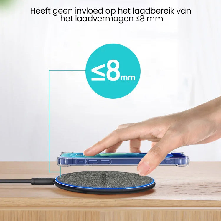 Banky draadloze MagSafe oplader voor iPhone in een sfeervolle setting
