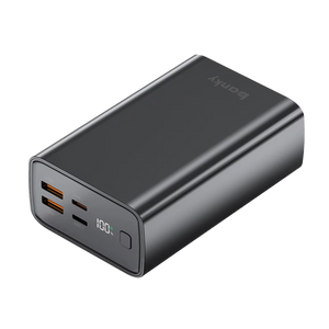 Banky laptop powerbank 30.000 mAh 45W met display en USB-aansluitingen