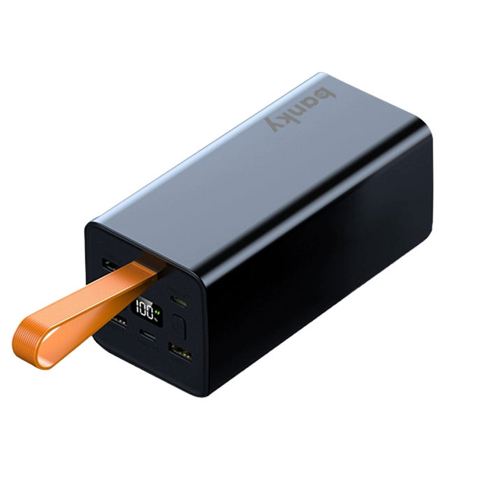 Banky laptop powerbank 50.000mAh met 100W, powerstation voor werk, reizen en noodpakket