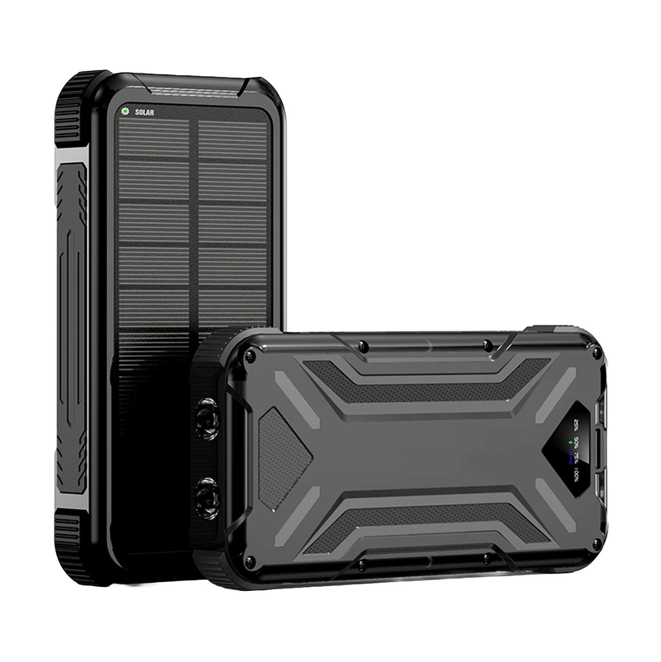 Banky solar powerbank 26.800mAh met zaklamp en zonne-energie, ideaal als noodpakket