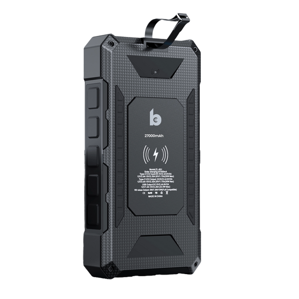 Banky solar powerbank 27.000mAh 35W met draadloos opladen en zonne-energie, ideaal als noodpakket