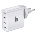 Witte Banky 100W reisadapter met twee USB-C- en twee USB-A-poorten